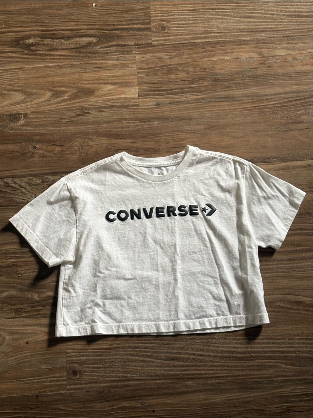 Converse White Tee with Black Logo - Kids
